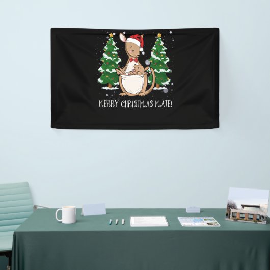 Australia Merry Kerstmis Mate Kangaroo Spandoek (Beurs)