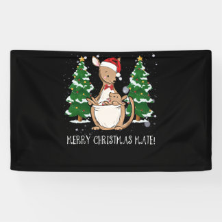 Australia Merry Kerstmis Mate Kangaroo Spandoek