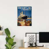 AUSTRALIA OCEAN LINER OTRANTO POSTER (Thuiskantoor)