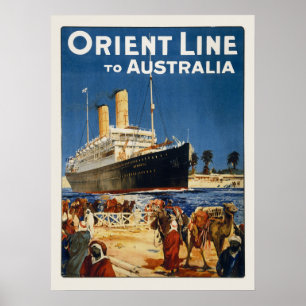 AUSTRALIA OCEAN LINER OTRANTO POSTER