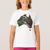 Australia Outline Laughing Kookaburra in a Tree T-shirt (Voorkant)