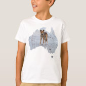 Australia Outline Shape Dingo Fraser Island T-shirt (Voorkant)