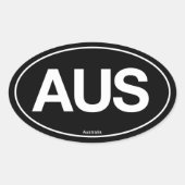 Australia Oval Ovale Sticker (Voorkant)