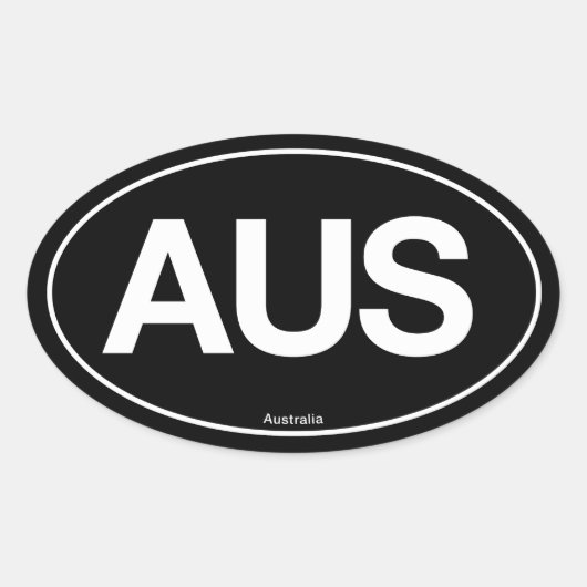 Australia Oval Ovale Sticker (Voorkant)