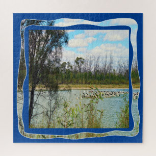 Australia Pelican Flock River Murray Legpuzzel