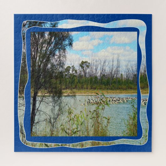 Australia Pelican Flock River Murray Legpuzzel (Verticaal)