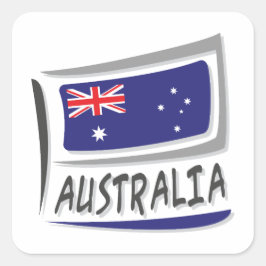 Australia Pride X-vlag Vierkante Sticker