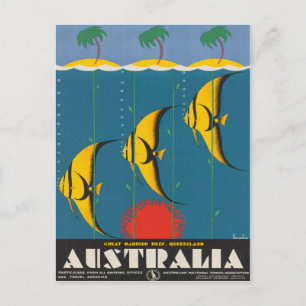 Australia Queensland Vintage Travel Poster Briefkaart