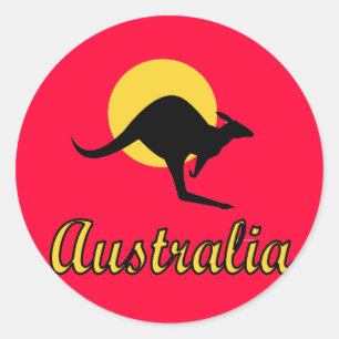 Australia Red Earth Design Ronde Sticker
