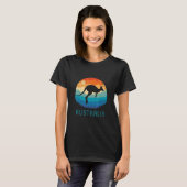 Australia Retro Kangaroo  Outback Sunset Au T-shirt (Voorkant volledig)