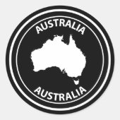 Australia Ronde Sticker (Voorkant)