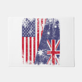 AUSTRALIA ROOTS Half-American Flag AUSTRALIË Deurmat (Voorkant)
