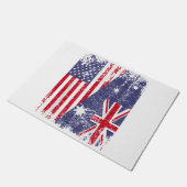 AUSTRALIA ROOTS Half-American Flag AUSTRALIË Deurmat (Schuin)