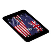 AUSTRALIA ROOTS Half-American Flag AUSTRALIË Magneet (Rechterzijde)