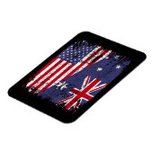 AUSTRALIA ROOTS Half-American Flag AUSTRALIË Magneet (Linkerzijde)