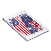 AUSTRALIA ROOTS Half-American Flag AUSTRALIË Notitieboek (Rechterzijde)