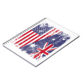 AUSTRALIA ROOTS Half-American Flag AUSTRALIË Notitieboek (Linkerzijde)