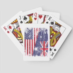AUSTRALIA ROOTS Half-American Flag AUSTRALIË Pokerkaarten