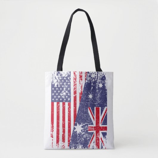 AUSTRALIA ROOTS Half-American Flag AUSTRALIË Tote Bag (Voorkant)
