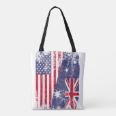 AUSTRALIA ROOTS Half-American Flag AUSTRALIË Tote Bag (Achterkant)