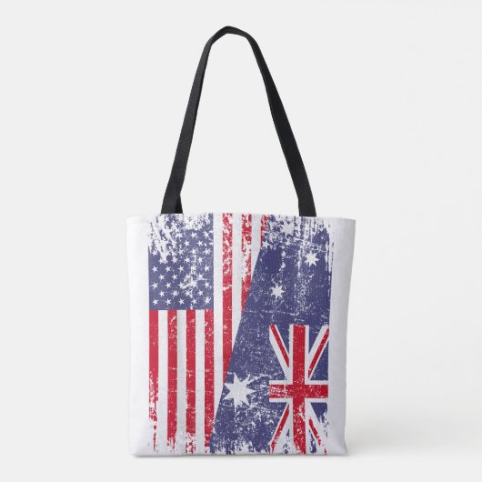 AUSTRALIA ROOTS Half-American Flag AUSTRALIË Tote Bag (Achterkant)