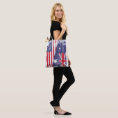 AUSTRALIA ROOTS Half-American Flag AUSTRALIË Tote Bag (Op model)
