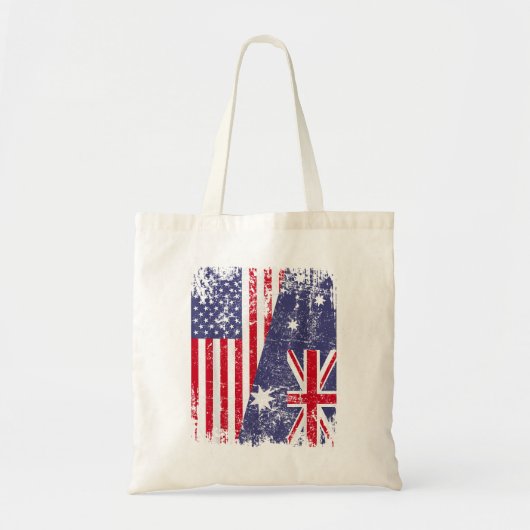 AUSTRALIA ROOTS Half-American Flag AUSTRALIË Tote Bag (Voorkant)