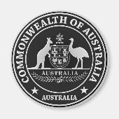Australia Round Emblem Magneet (Voorkant)