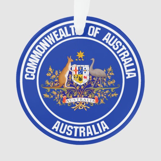 Australia Round Emblem Ornament (voorkant)