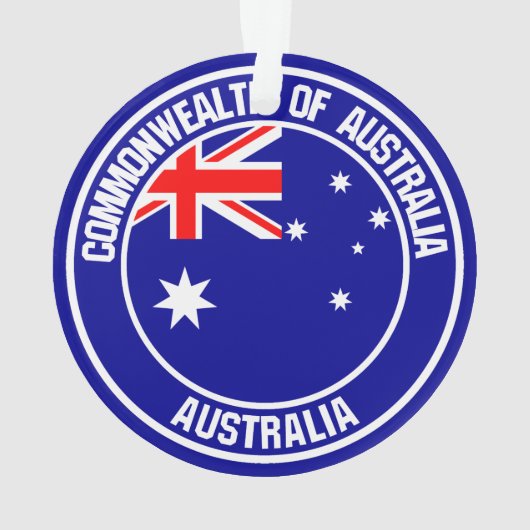 Australia Round Emblem Ornament (achterkant)