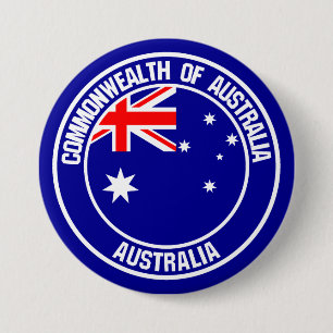 Australia Round Emblem Ronde Button 7,6 Cm