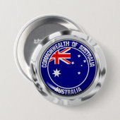 Australia Round Emblem Ronde Button 7,6 Cm (Voorkant /achterkant)