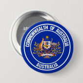 Australia Round Emblem Ronde Button 7,6 Cm (Voorkant /achterkant)