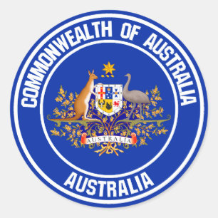 Australia Round Emblem Ronde Sticker