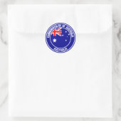 Australia Round Emblem Ronde Sticker (Tas)