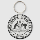 Australia Round Emblem Sleutelhanger (Voorkant)