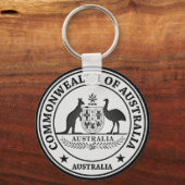 Australia Round Emblem Sleutelhanger (Voorkant)