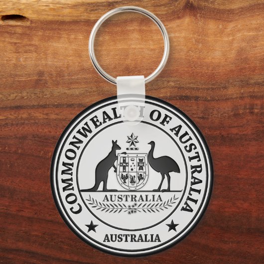 Australia Round Emblem Sleutelhanger (Voorkant)