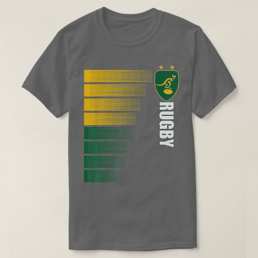 Australia Rugby Jersey Australian Rugby 2 Sided T-shirt (Design voorkant)