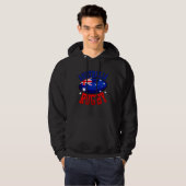 Australia Rugby Sports Player  Aussie Fan Australi Hoodie (Voorkant volledig)