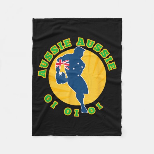 Australia Rugby, Wallabies Aussie Aussie Aussie Oi Fleece Deken (Voorkant)