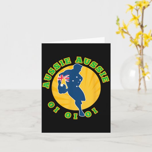 Australia Rugby, Wallabies Aussie Aussie Aussie Oi Kaart (Gele Bloem)