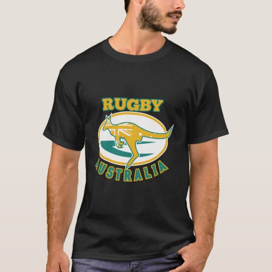 Australia Rugby Wallabies Rugby Jersey Australian T-shirt (Voorkant)