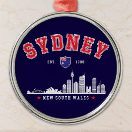 Australia’s Iconic Sydney Skyline Metalen Ornament