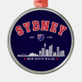 Australia’s Iconic Sydney Skyline Metalen Ornament (Voorkant)