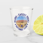 Australia’s Sacred Landmark – Uluru Sunset Photo Shot Glas (Voorkant)