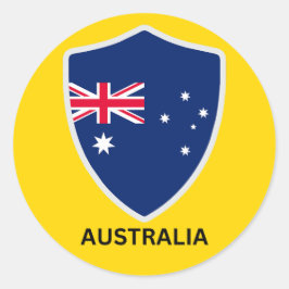 Australia Shield Ronde Sticker