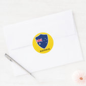 Australia Shield Ronde Sticker (Envelop)