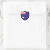 Australia Silver Shield Flag Vierkante Sticker (Tas)