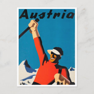 Australia Ski Vintage Travel Briefkaart